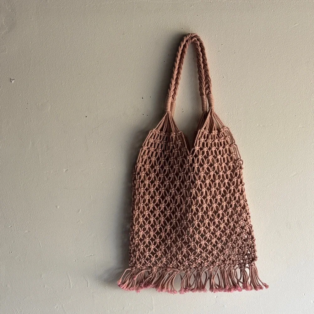 Crochet macrame Shopping tote beach bag